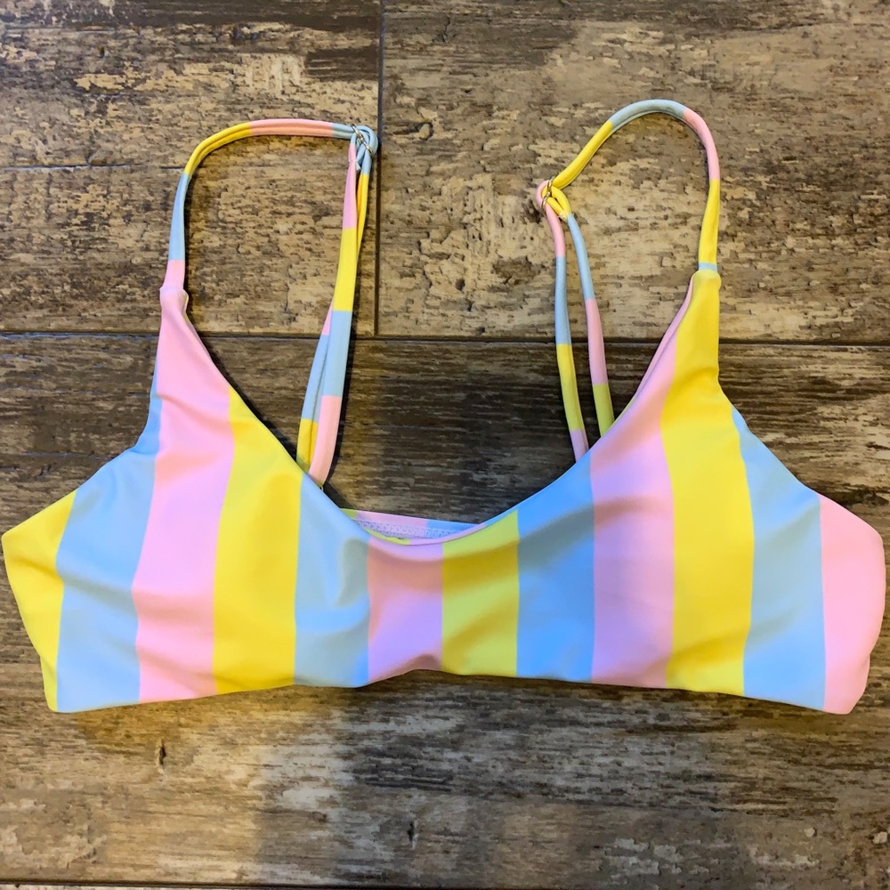 striped swimsuit top